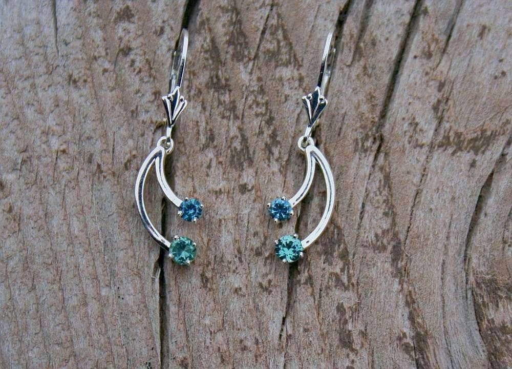 Double Sapphire Dangles