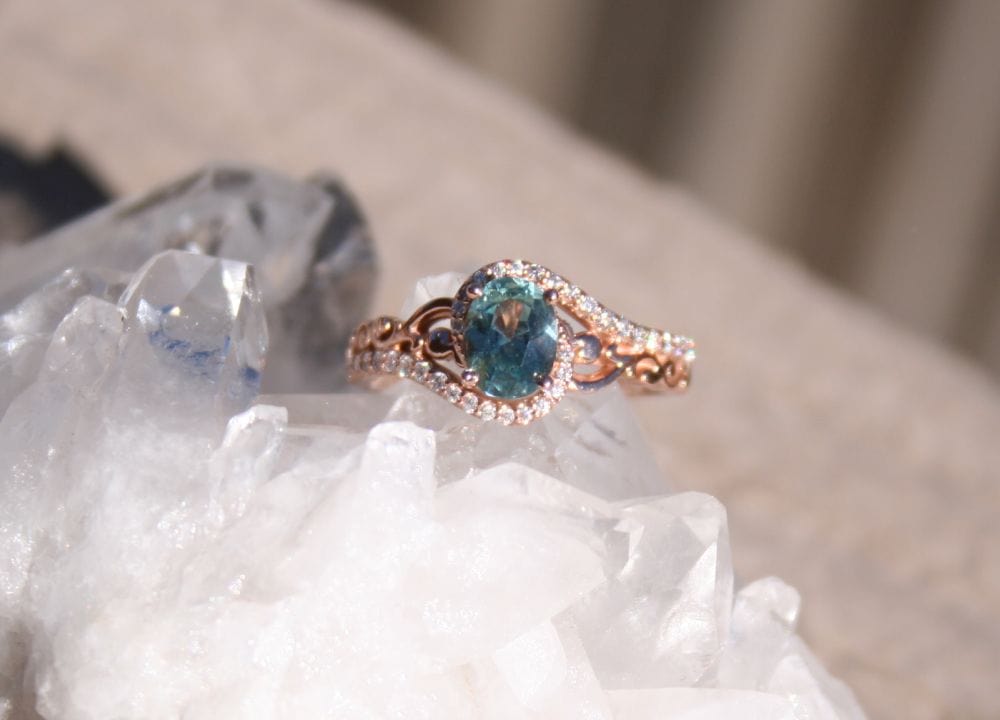 Rose Gold Montana Sapphire Ring