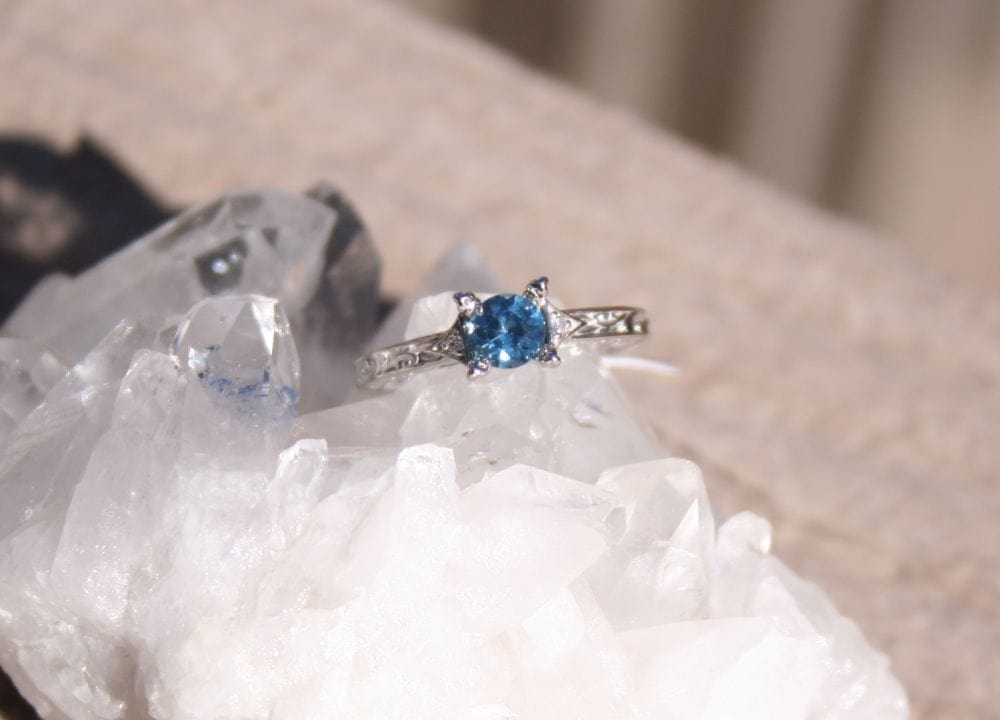 Antique Styled Montana Sapphire Ring