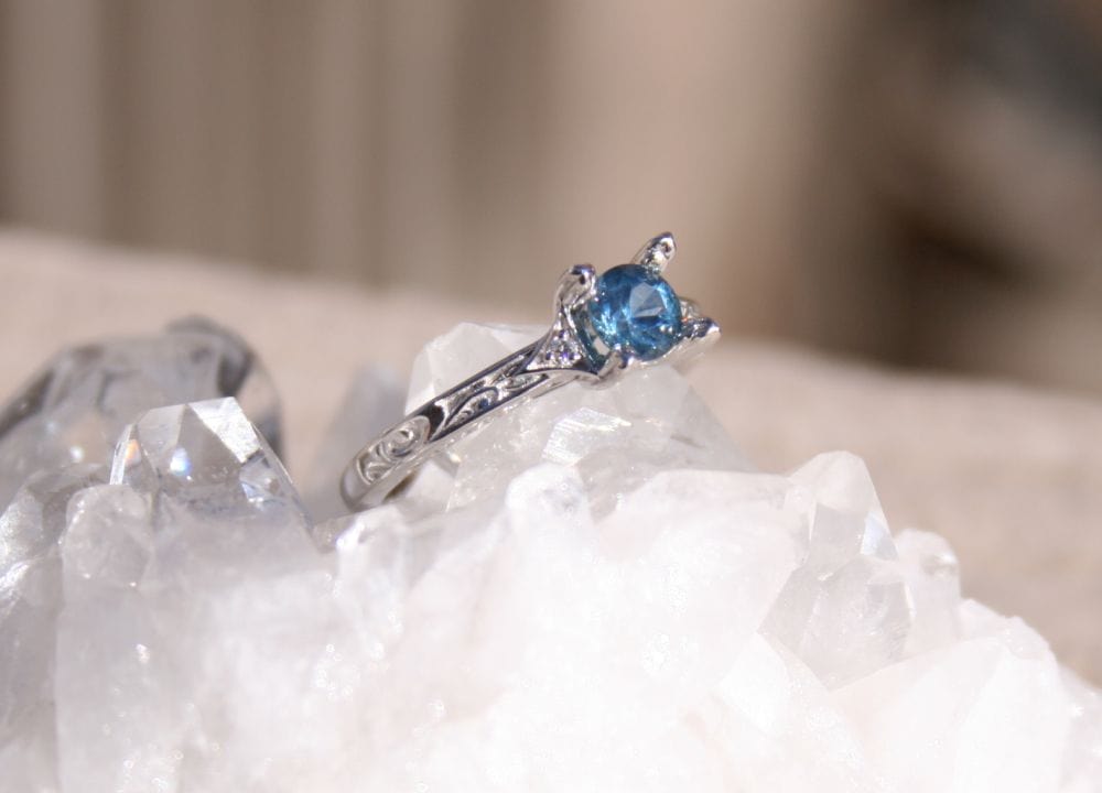 Antique Styled Montana Sapphire Ring