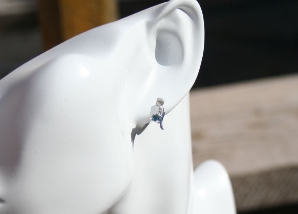 Accented Montana Sapphire Earrings