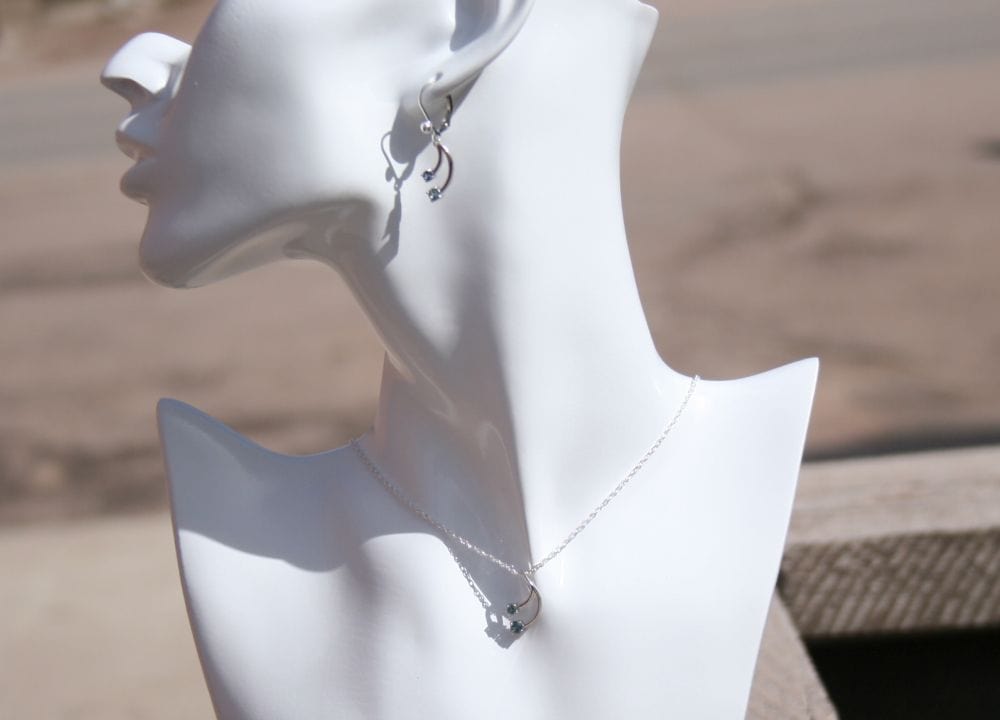Double Sapphire Dangles