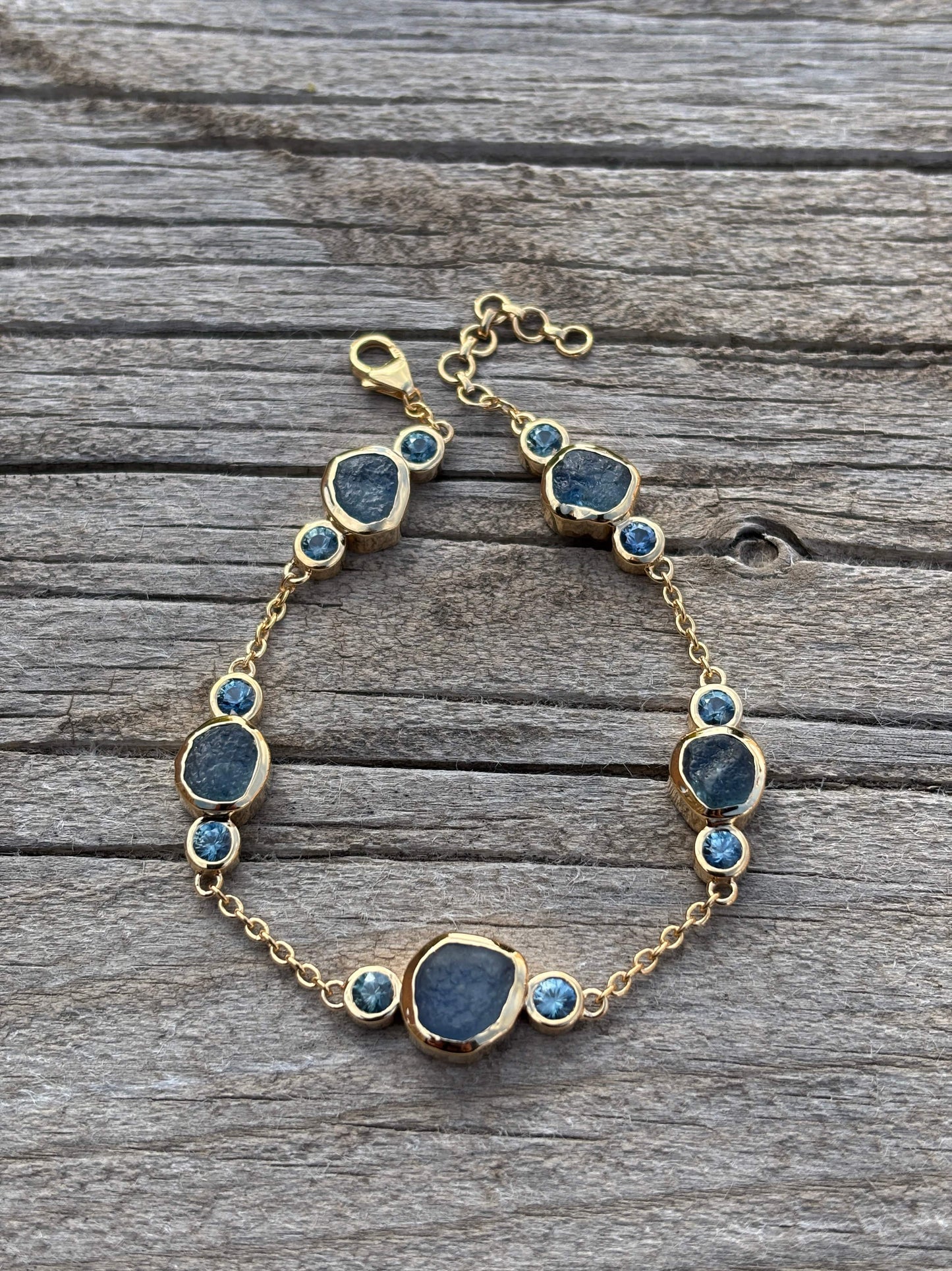 Custom Montana 15 Sapphire Chain Bracelet