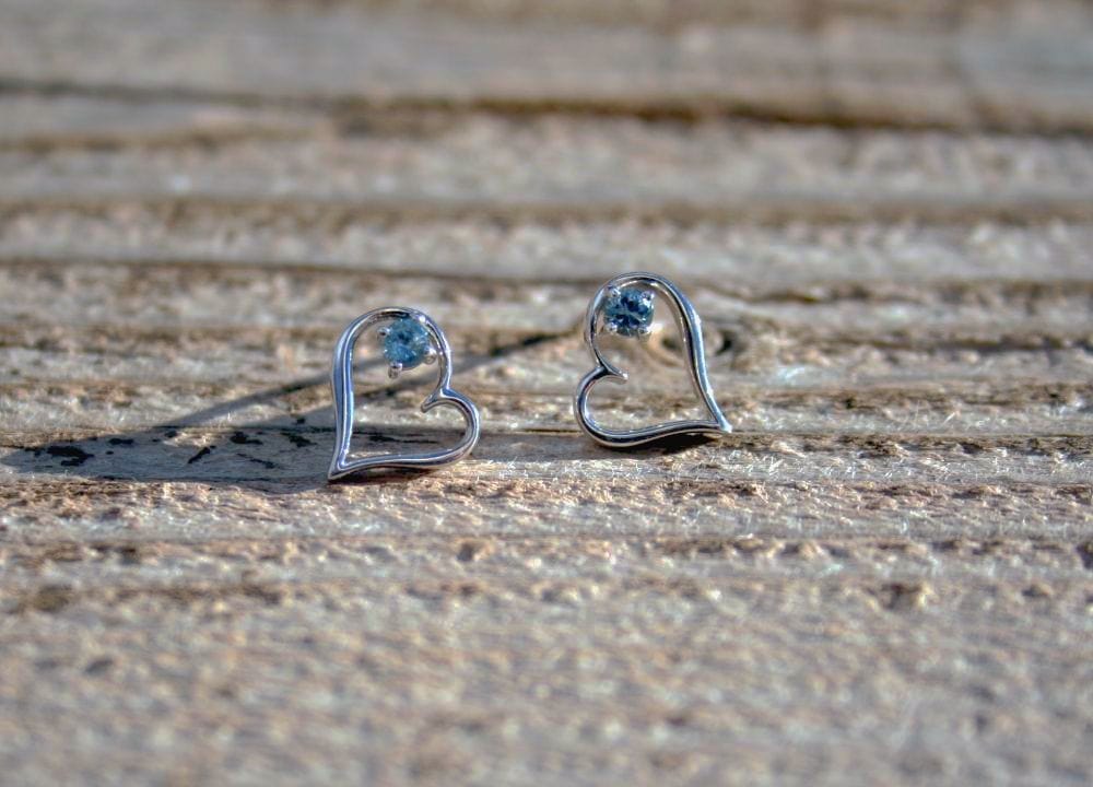 Weeping Heart Montana Sapphire Earrings