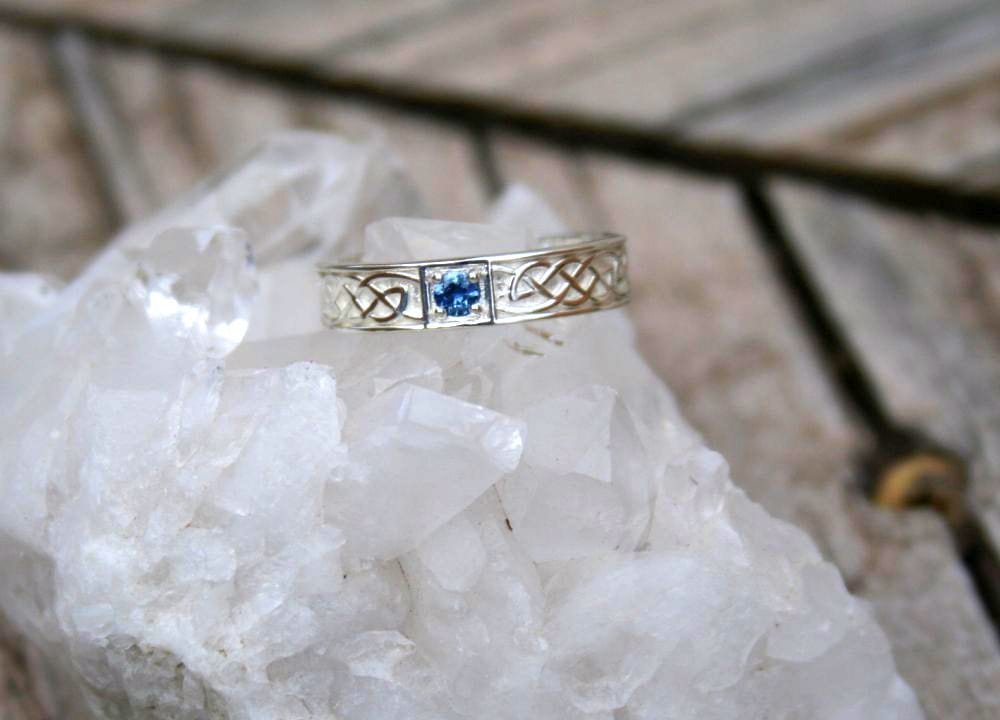 Montana Sapphire Celtic Ring