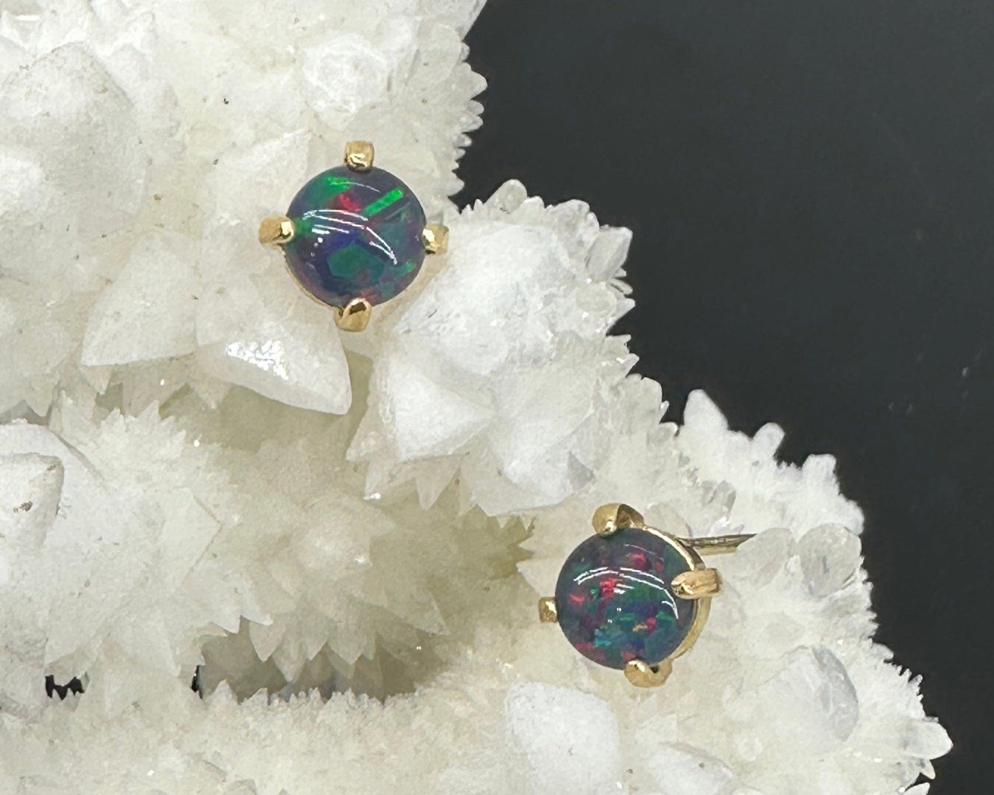 Idaho Opal Studs in 14k