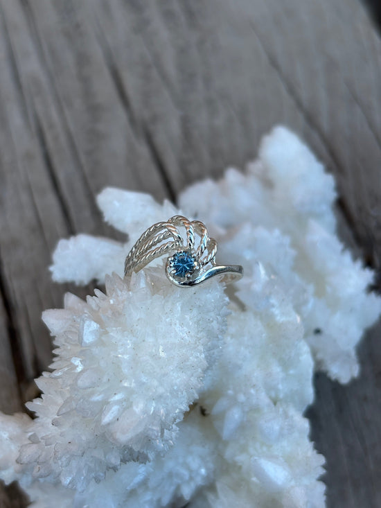Montana Sapphire Woven Accent Ring