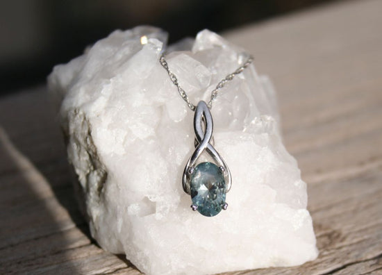 Natural Large Montana Sapphire Pendant