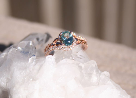 Rose Gold Montana Sapphire Ring
