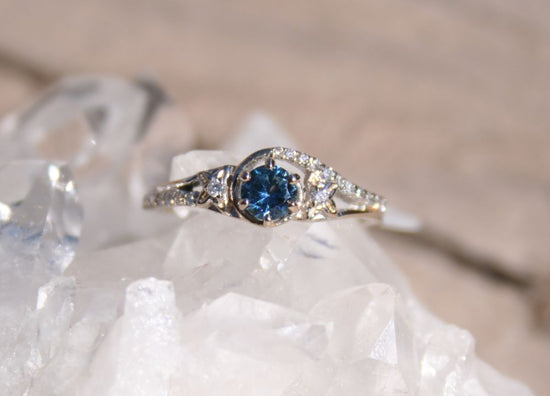 Floral Inspired Sapphire Ring