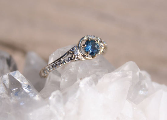 Floral Inspired Sapphire Ring