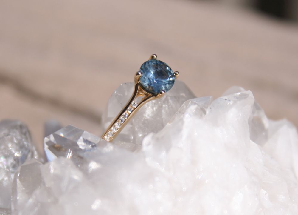 Dainty Montana Sapphire Ring