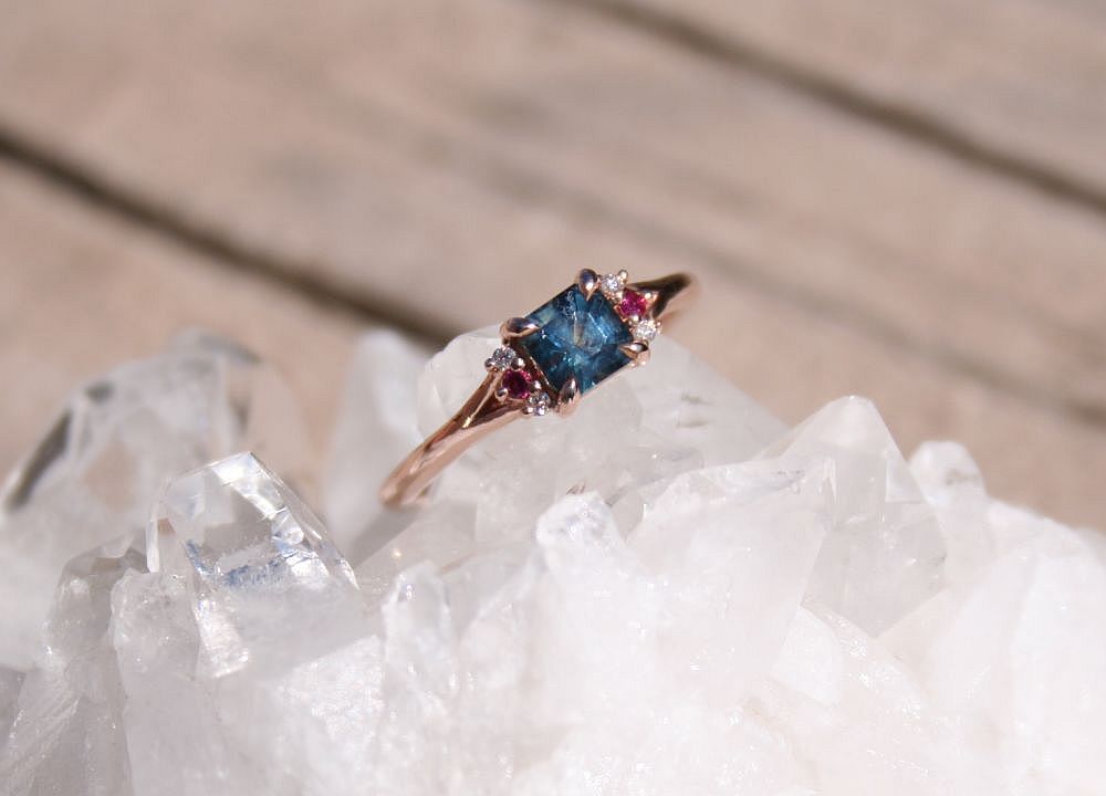 Sapphire And Ruby Engagement Ring