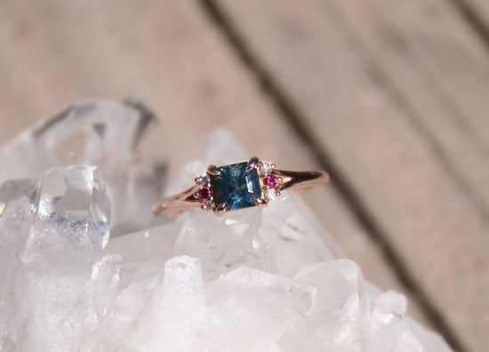Sapphire And Ruby Engagement Ring