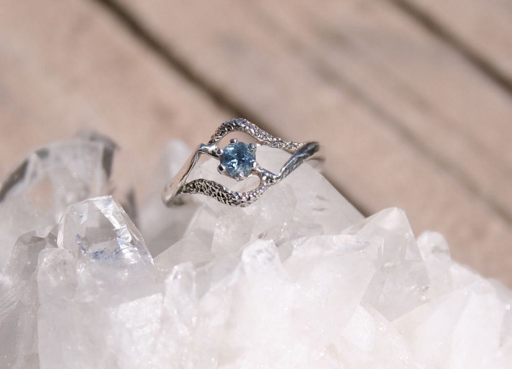 Negative Space Montana Sapphire Ring