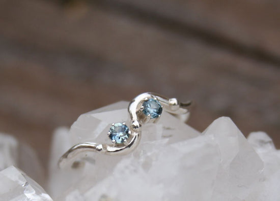Wavy Double Sapphire Ring