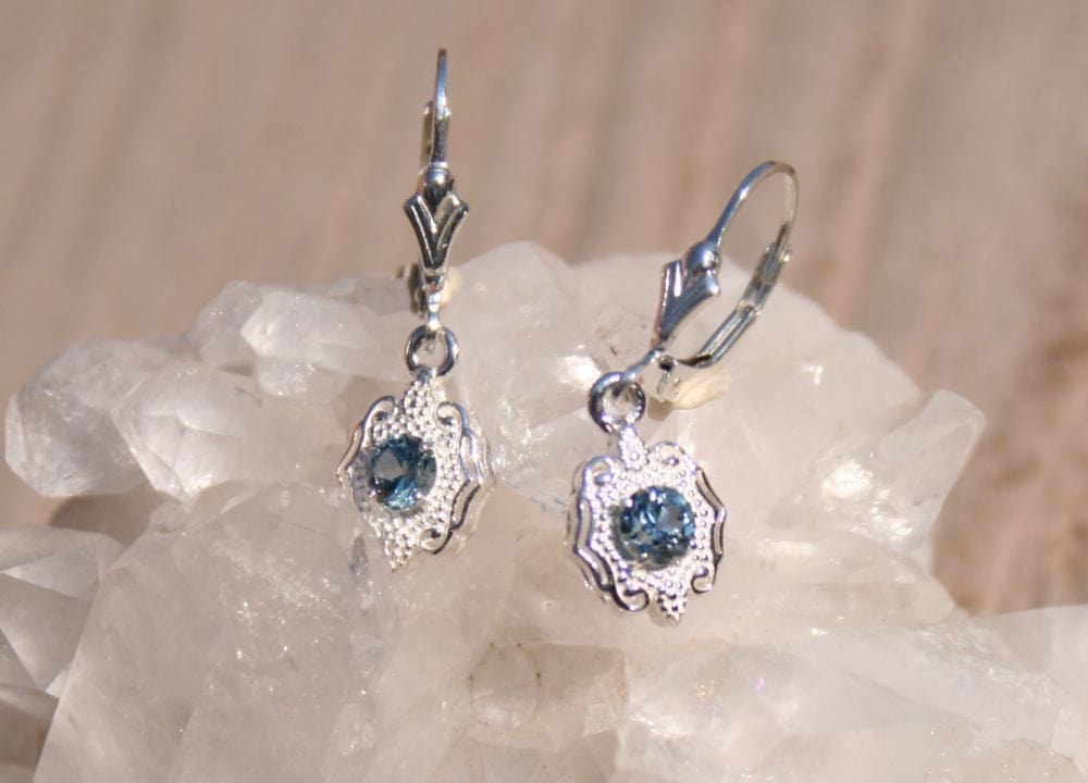 Antique Montana Sapphire Dangles