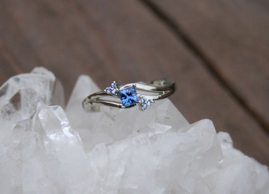 White Gold Yogo Sapphire Ring