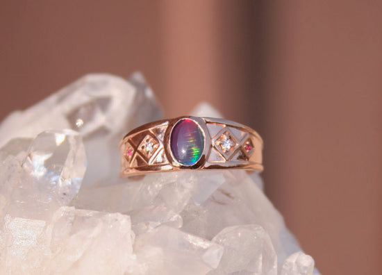 Opal And Ruby Ring