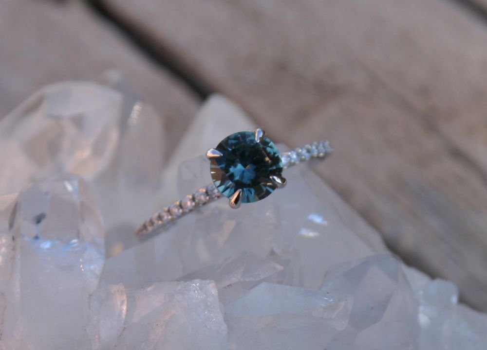 Fancy And Simple Montana Sapphire Ring