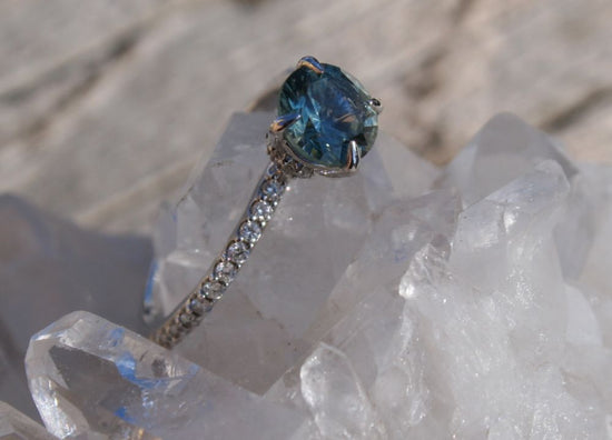 Fancy And Simple Montana Sapphire Ring