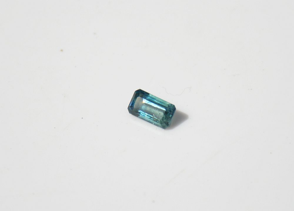 Teal Emerald Cut Montana Sapphire