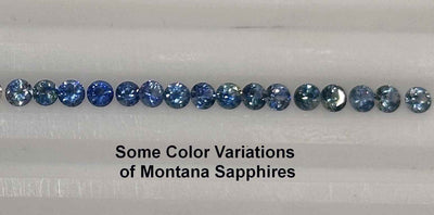 Montana sapphire color variations