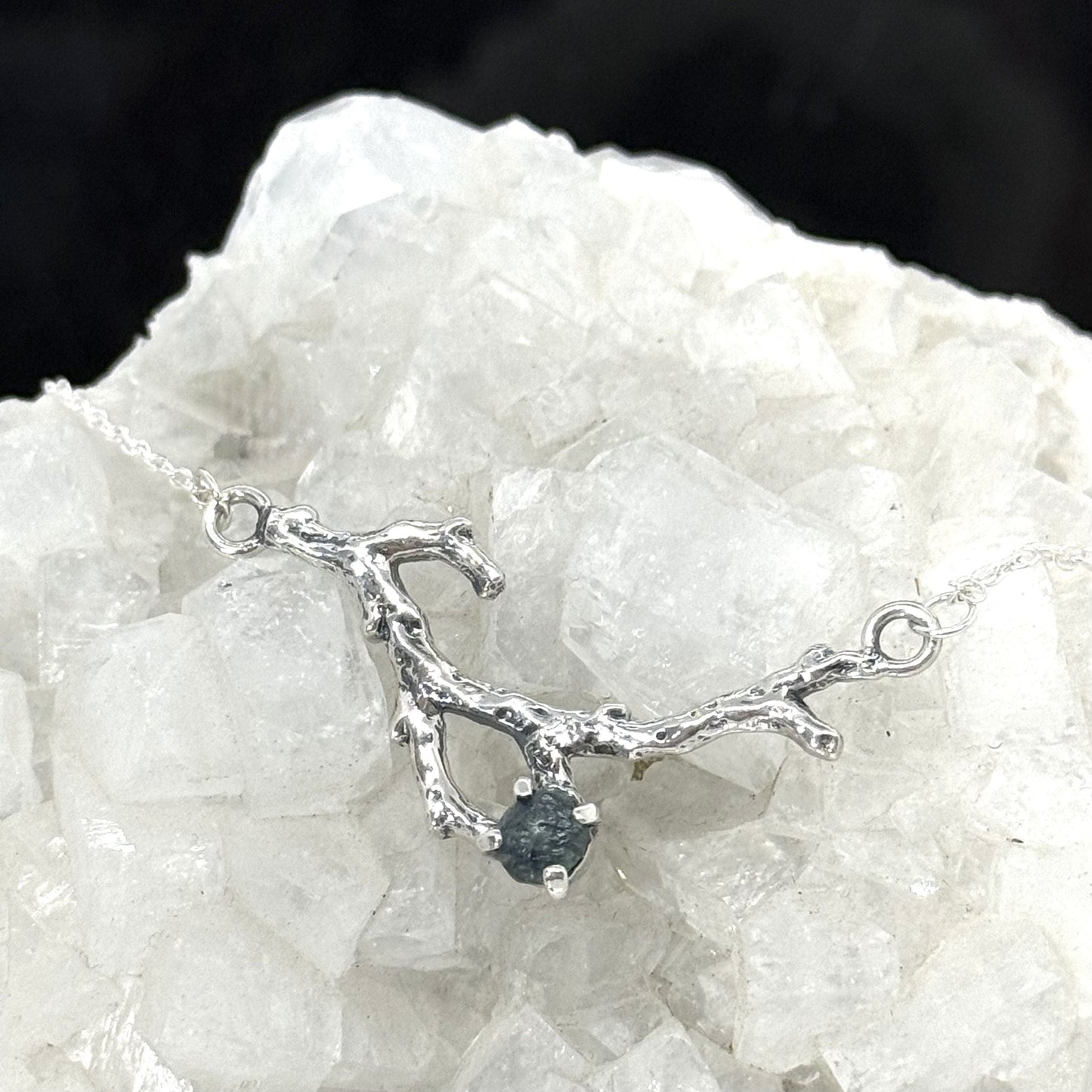 Natural Sapphire Branch Pendant