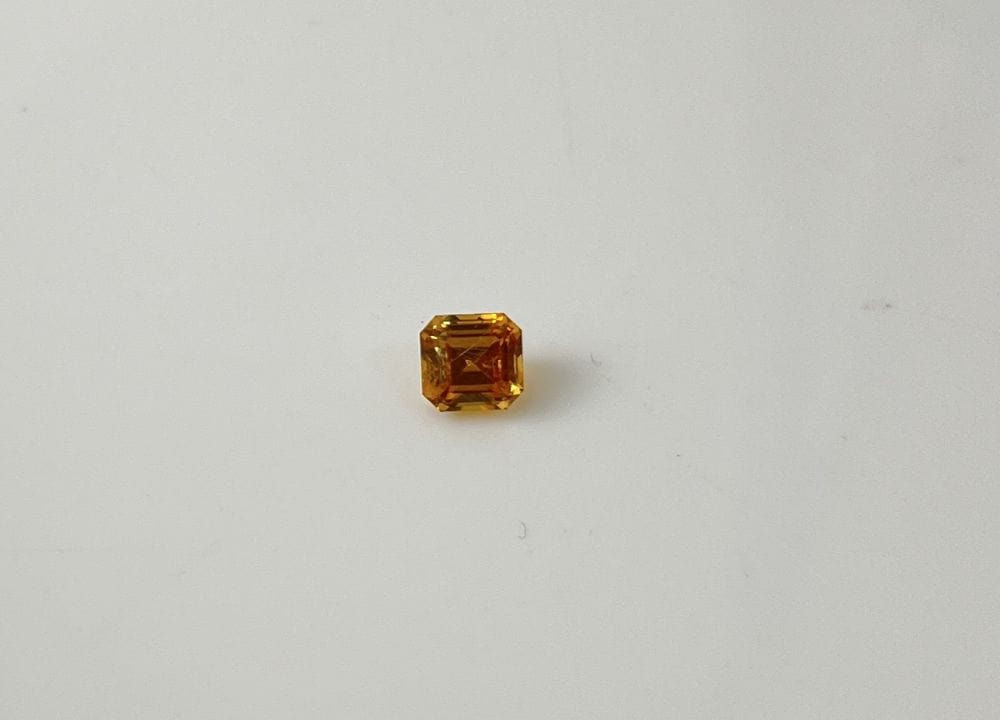 Square-cut orange diamond