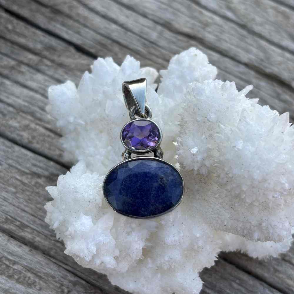 Sodalite-Amethyst-Pendant