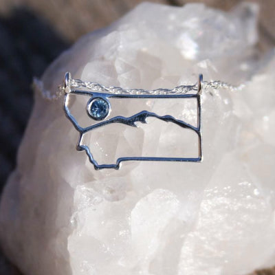 Montana mountain sapphire pendant