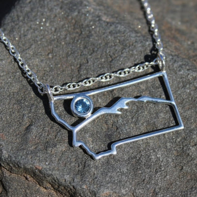 Montana necklace with blue Montana sapphire