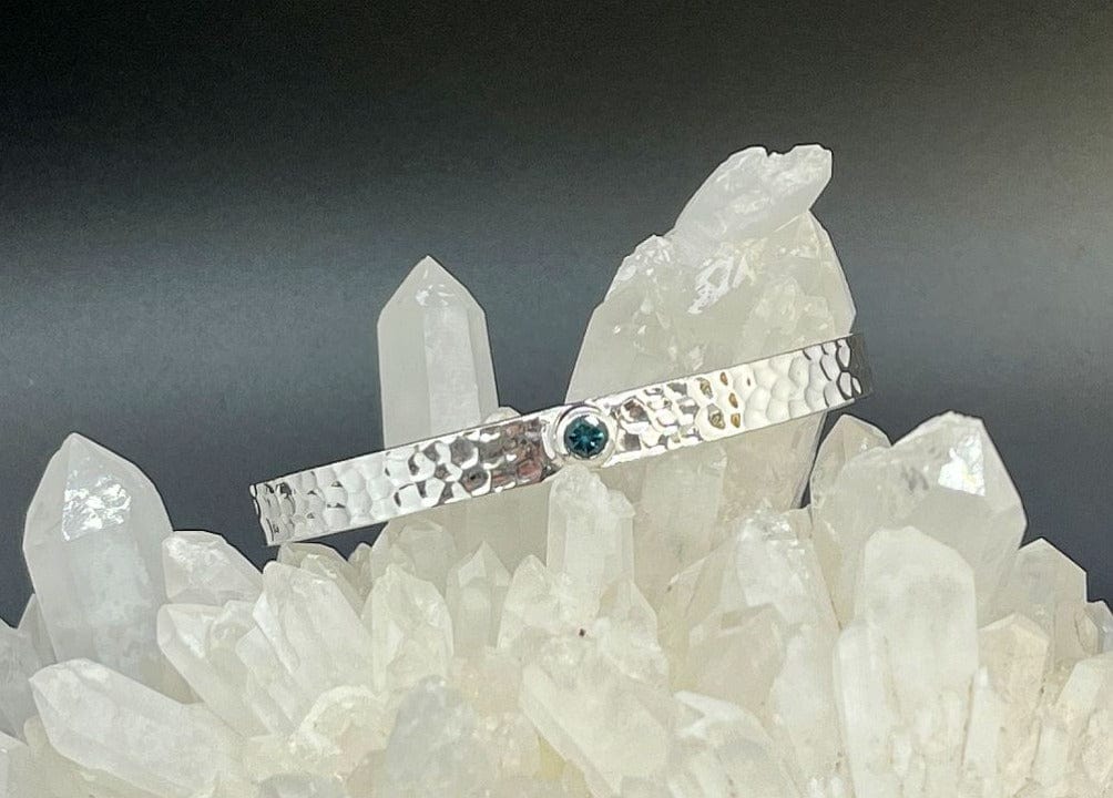 Montana Sapphire Hammered Cuff