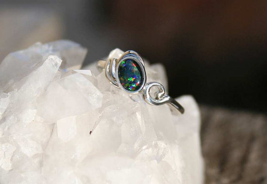 Idaho Opal Open Swirled Ring