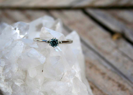 Simple Solitaire Sapphire Ring