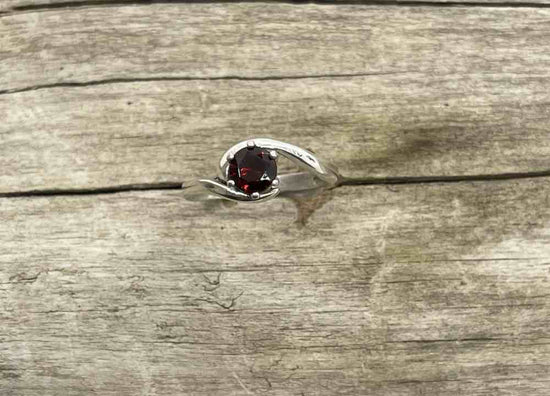 Elegant Idaho Garnet Ring