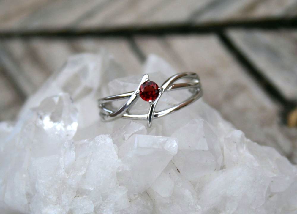 R301G Ruby Ring on Crystal
