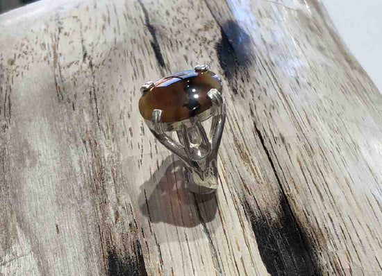 Large Montana Agate Oval Ring