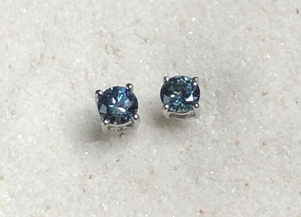 14K MT Sapphire Studs